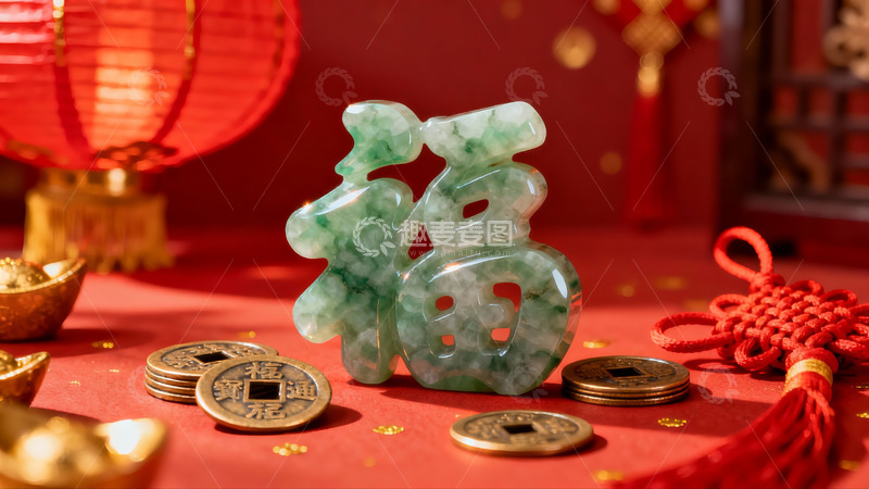 高清大图下载【趣麦麦图】春节福字摆件与传统装饰