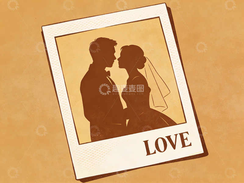 高清大图下载【趣麦麦图】情侣剪影婚纱照