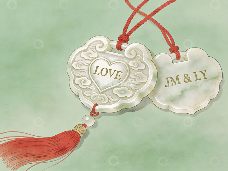 高清大图下载【趣麦麦图】玉佩挂饰上的爱情铭文