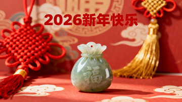 新年翡翠福袋装饰品