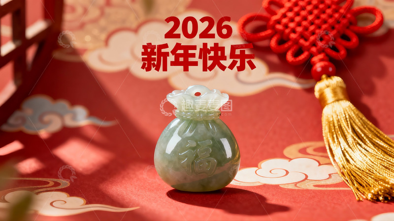 高清大图下载【趣麦麦图】新年玉器挂饰祈福迎祥