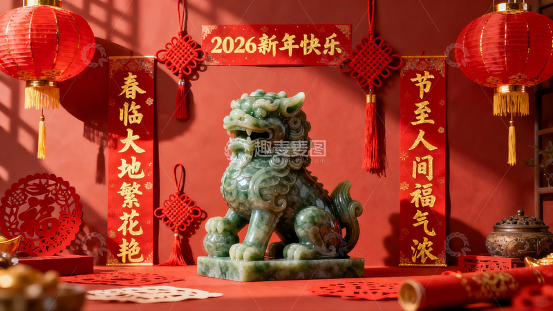 高清大图下载【趣麦麦图】新春佳节装饰摆件展示