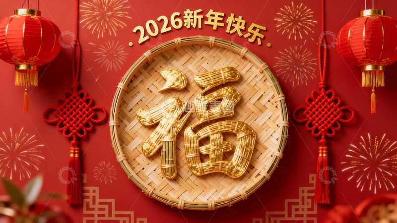 高清大图下载【趣麦麦图】新年福字装饰图