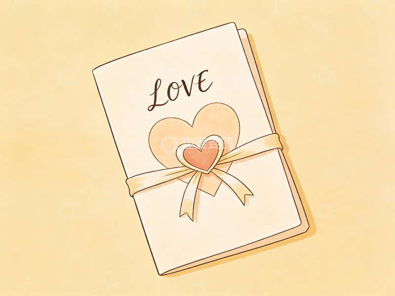 高清大图下载【趣麦麦图】爱的笔记本插画