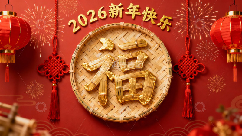 高清大图下载【趣麦麦图】新年福字装饰图