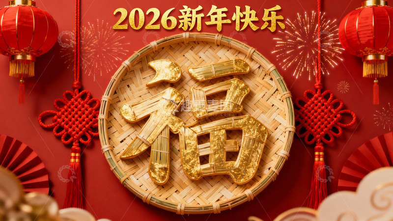高清大图下载【趣麦麦图】新年福字装饰图