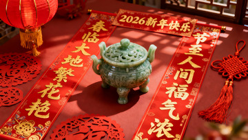 新年春节装饰摆件展示