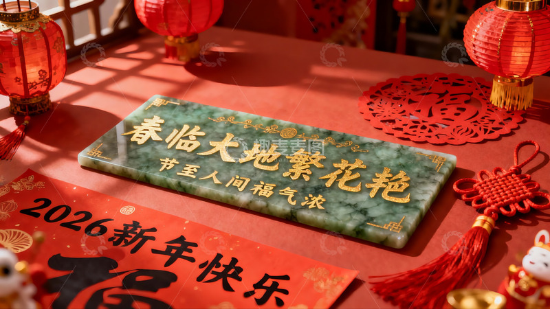 高清大图下载【趣麦麦图】新年装饰摆件展示