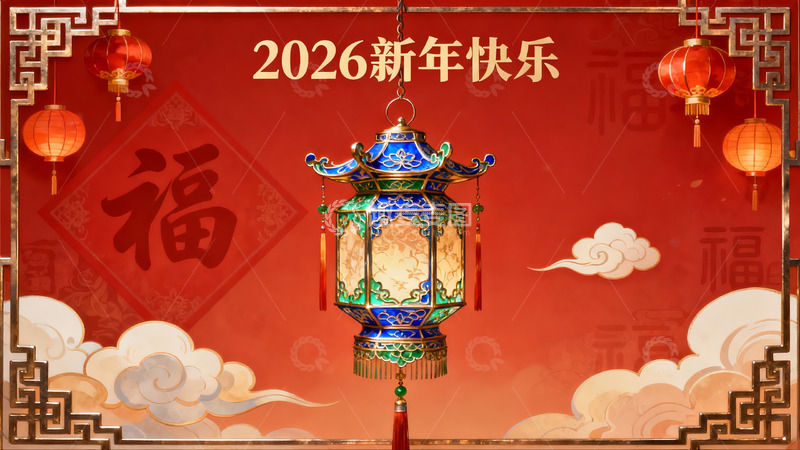 高清大图下载【趣麦麦图】新年灯笼装饰图