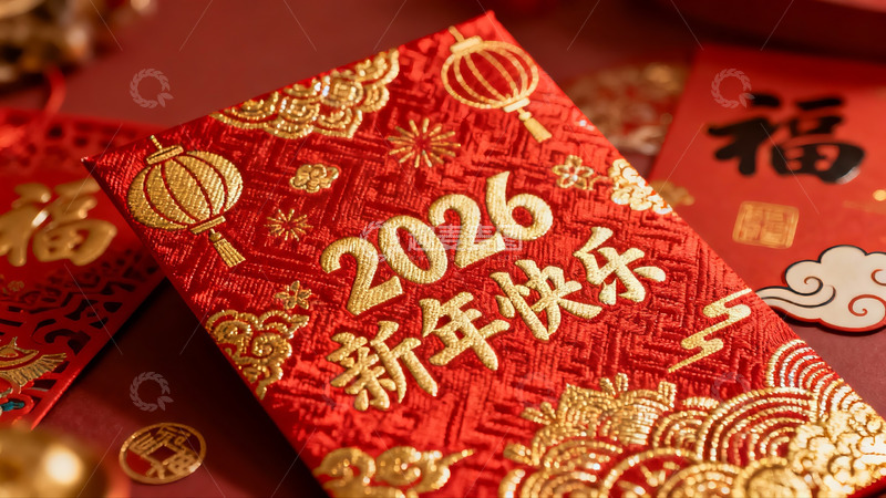 高清大图下载【趣麦麦图】红色红包迎新年