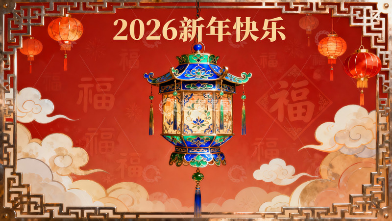 高清大图下载【趣麦麦图】新年灯笼装饰画面