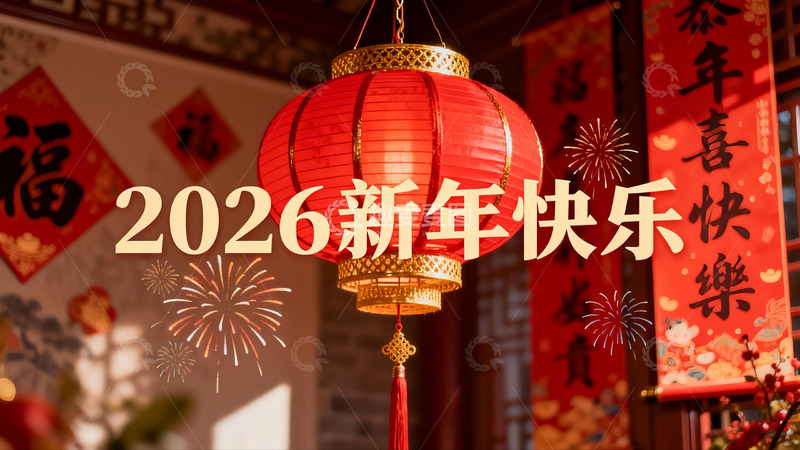 高清大图下载【趣麦麦图】新年红灯笼装饰场景