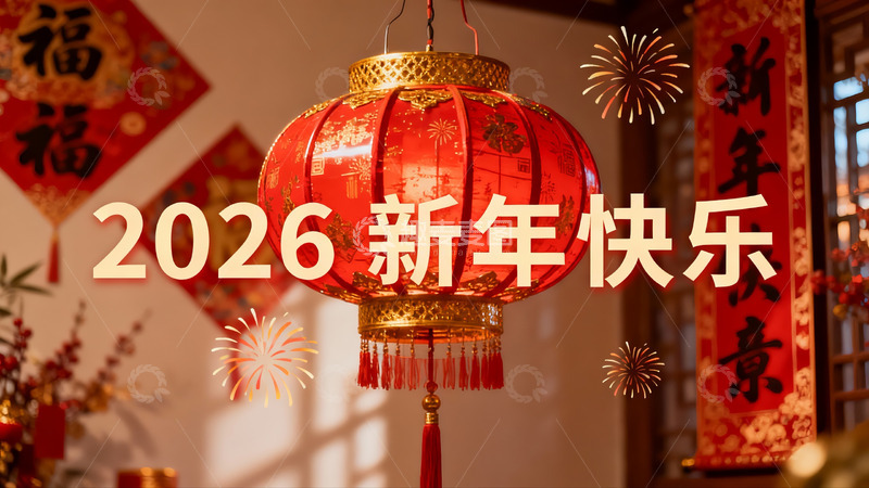 高清大图下载【趣麦麦图】红灯笼迎新年装饰场景