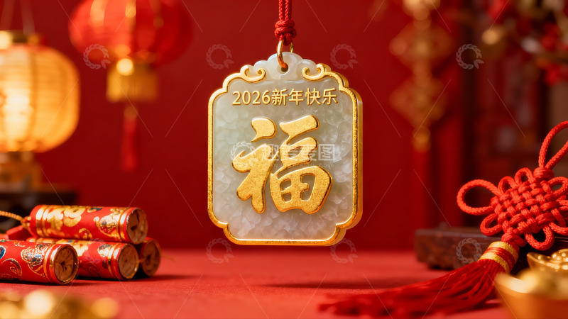 高清大图下载【趣麦麦图】新年福字挂饰与节日装饰