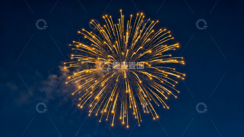 高清大图下载【趣麦麦图】夜空烟花绽放绚丽光芒