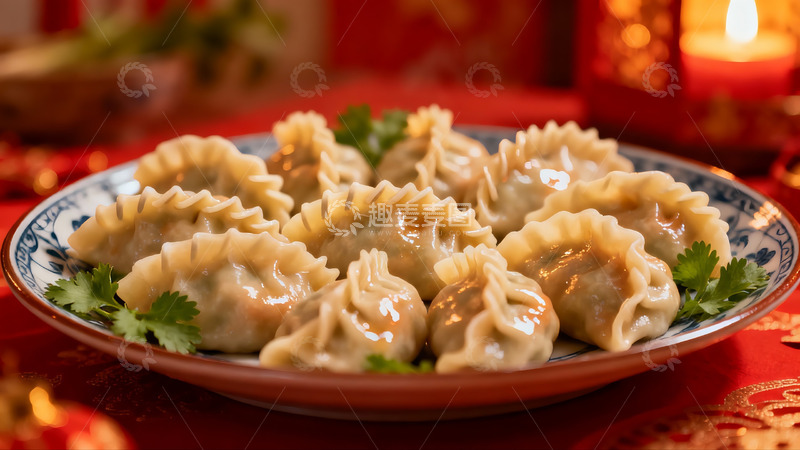 高清大图下载【趣麦麦图】热气腾腾的饺子宴