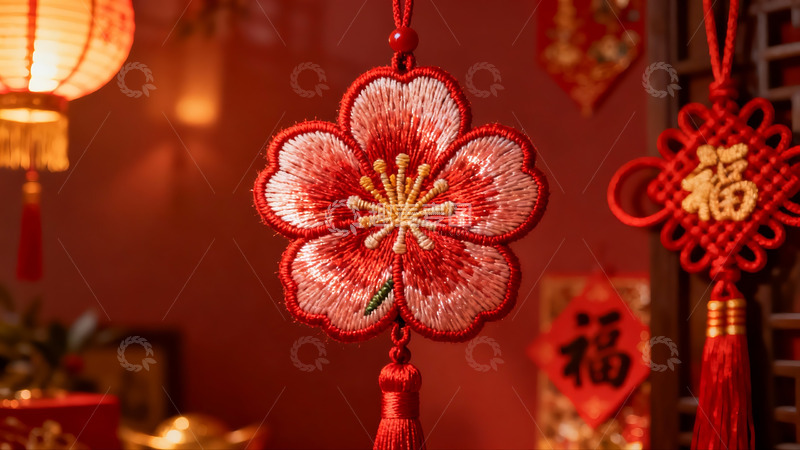高清大图下载【趣麦麦图】-春节装饰挂件特写