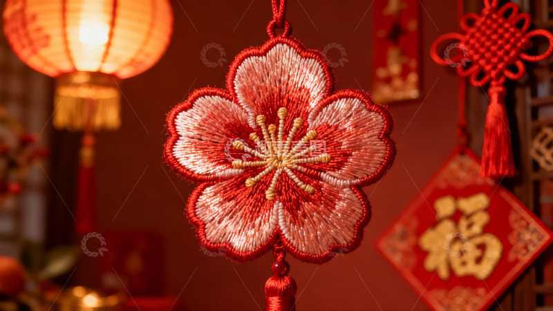 高清大图下载【趣麦麦图】春节装饰挂件特写