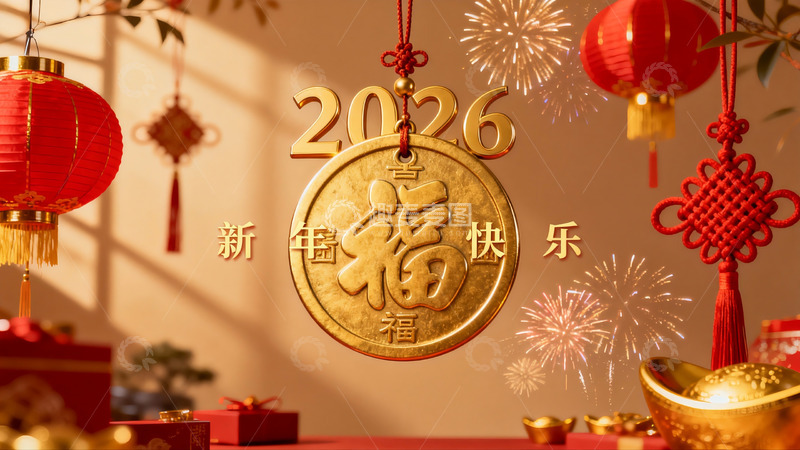 高清大图下载【趣麦麦图】2026新年福字挂饰节日装饰