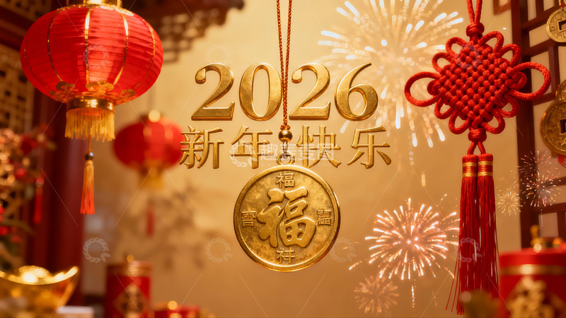 高清大图下载【趣麦麦图】2026新年装饰挂件
