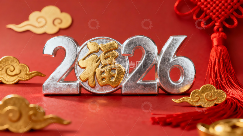 高清大图下载【趣麦麦图】新年福字装饰2026