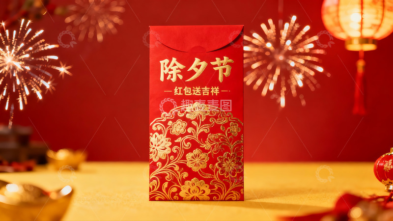 高清大图下载【趣麦麦图】除夕红包节日装饰