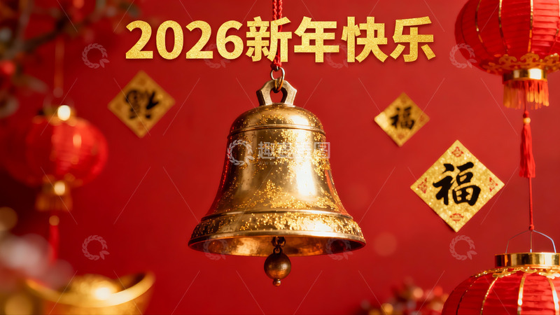 高清大图下载【趣麦麦图】新年钟声迎新春
