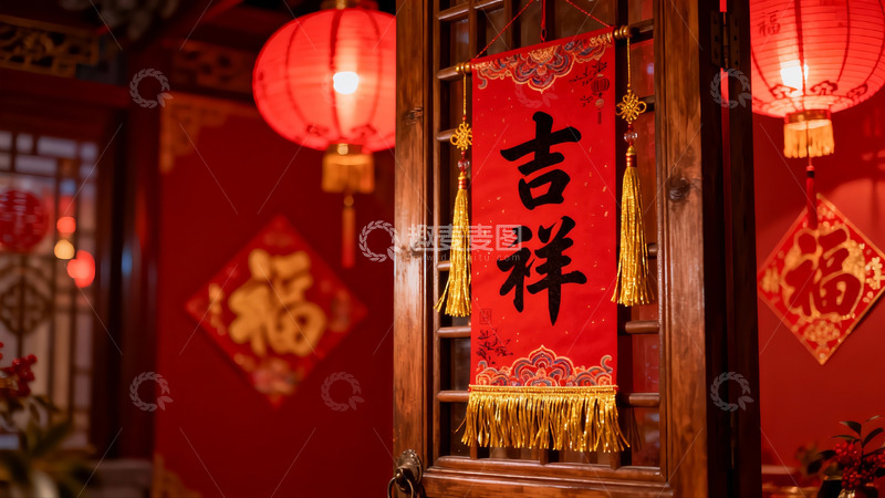 高清大图下载【趣麦麦图】春节装饰红灯笼挂饰