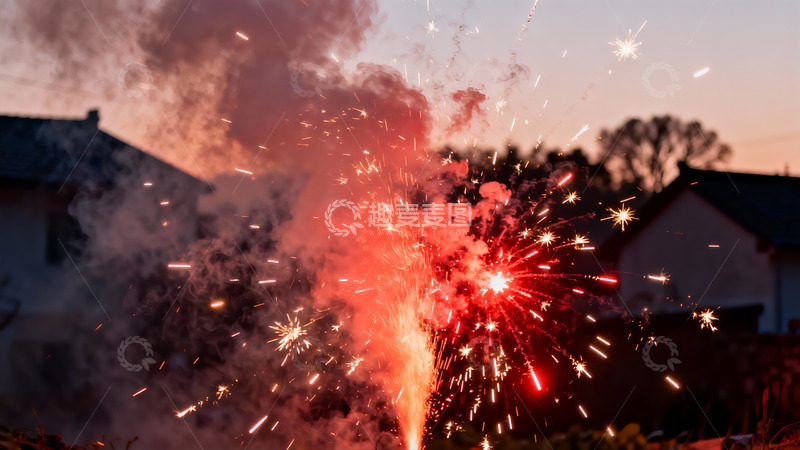 高清大图下载【趣麦麦图】烟花绽放夜空美景