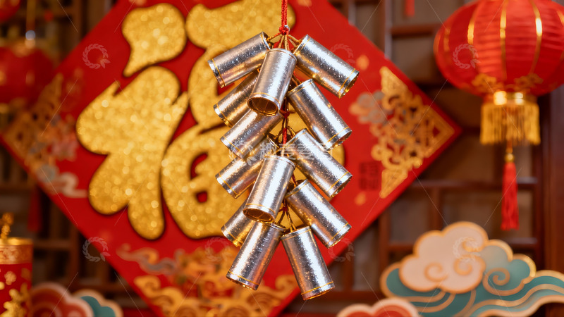 高清大图下载【趣麦麦图】春节装饰挂件与福字