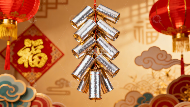 高清大图下载【趣麦麦图】春节装饰挂件与灯笼