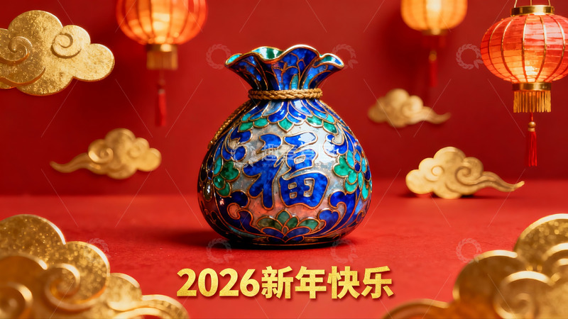 高清大图下载【趣麦麦图】新年装饰品与灯笼摆拍
