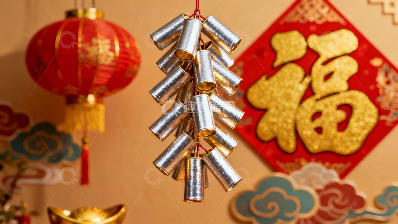 高清大图下载【趣麦麦图】春节装饰挂饰与福字