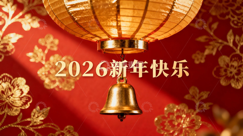 高清大图下载【趣麦麦图】新年灯笼铃铛装饰画面