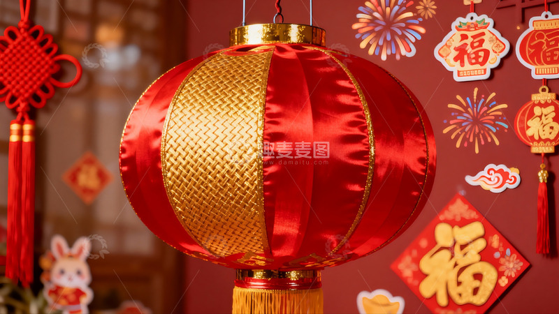 高清大图下载【趣麦麦图】春节红灯笼装饰场景
