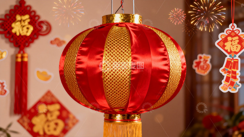 高清大图下载【趣麦麦图】春节红灯笼装饰场景