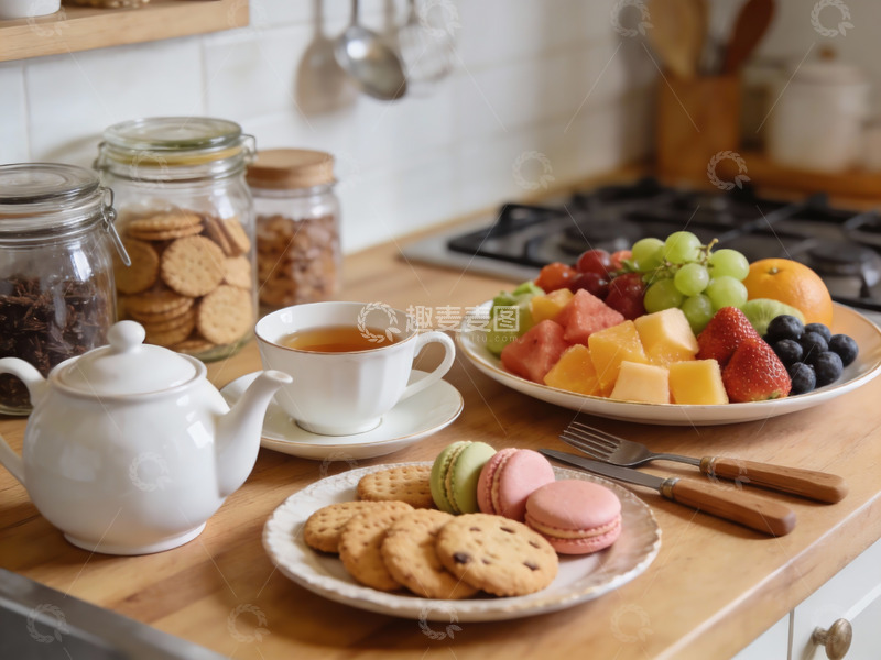 高清大图下载【趣麦麦图】厨房台面美食摆拍