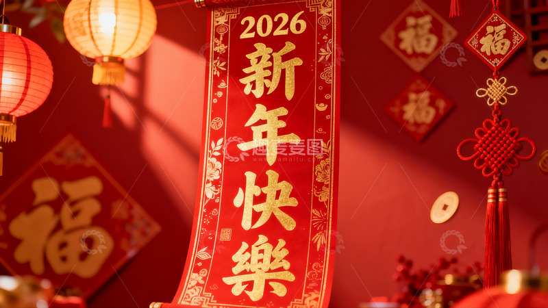 高清大图下载【趣麦麦图】春节红色装饰挂饰