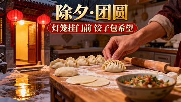 除夕夜包饺子团圆饭
