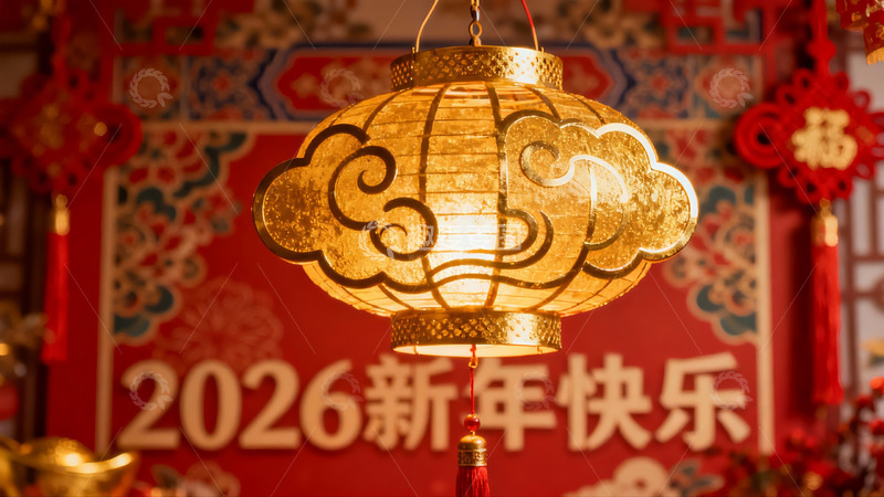 高清大图下载【趣麦麦图】新年灯笼装饰场景