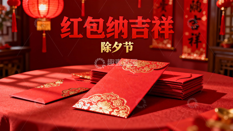 高清大图下载【趣麦麦图】除夕红包寓意吉祥