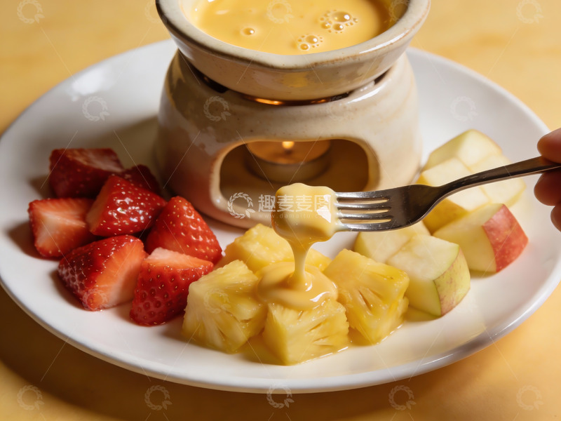 高清大图下载【趣麦麦图】水果蘸酱美食特写