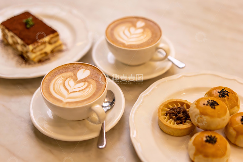 高清大图下载【趣麦麦图】咖啡甜点摆盘精美诱人