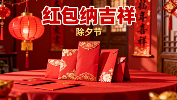 除夕红包摆台喜庆吉祥