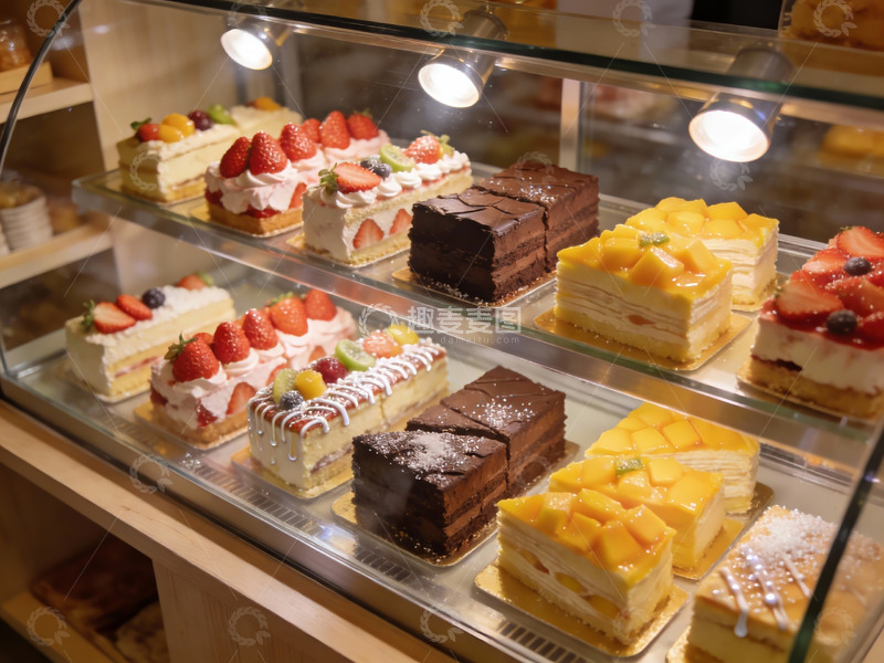 高清大图下载【趣麦麦图】琳琅满目甜品展示诱人美味