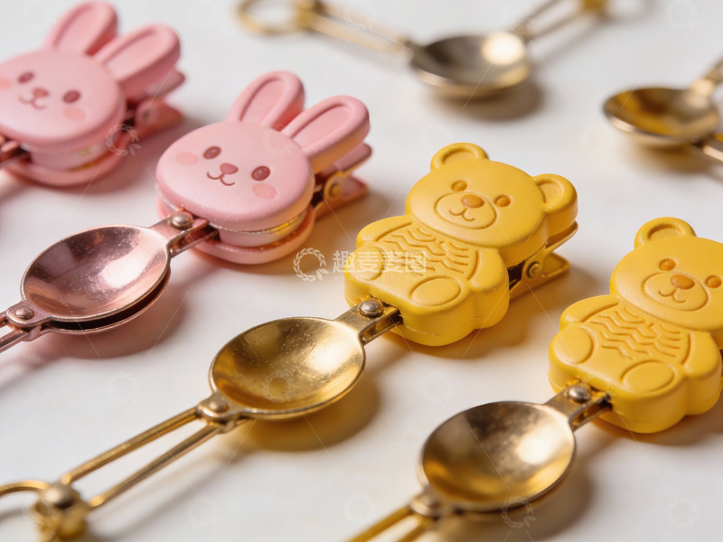 高清大图下载【趣麦麦图】可爱动物造型勺子摆拍