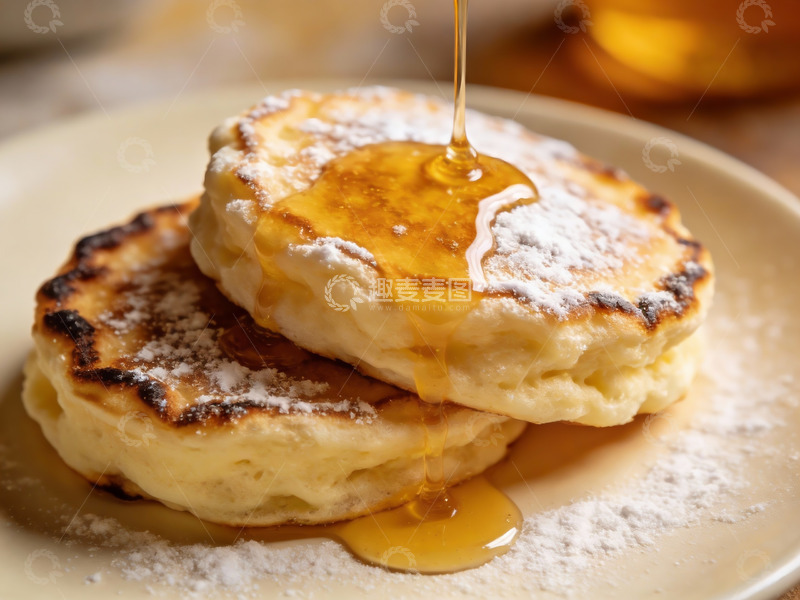 高清大图下载【趣麦麦图】松饼淋糖浆