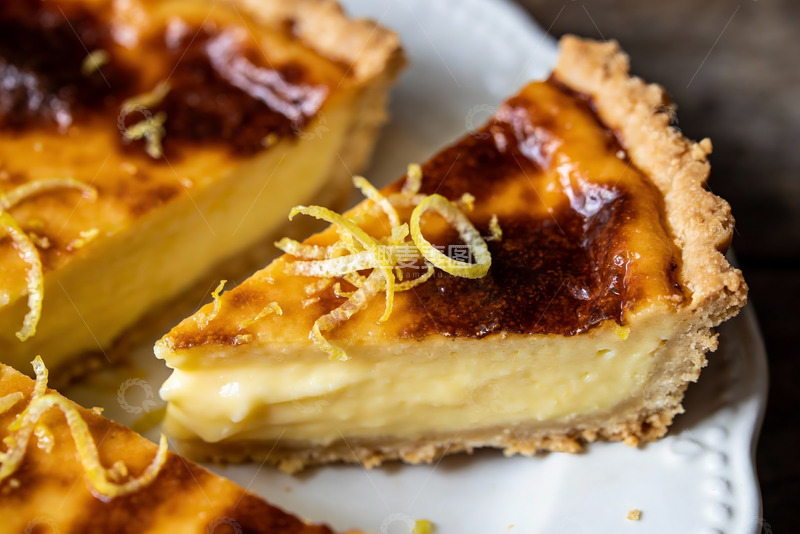 高清大图下载【趣麦麦图】柠檬奶油派特写