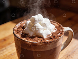热巧克力配棉花糖
