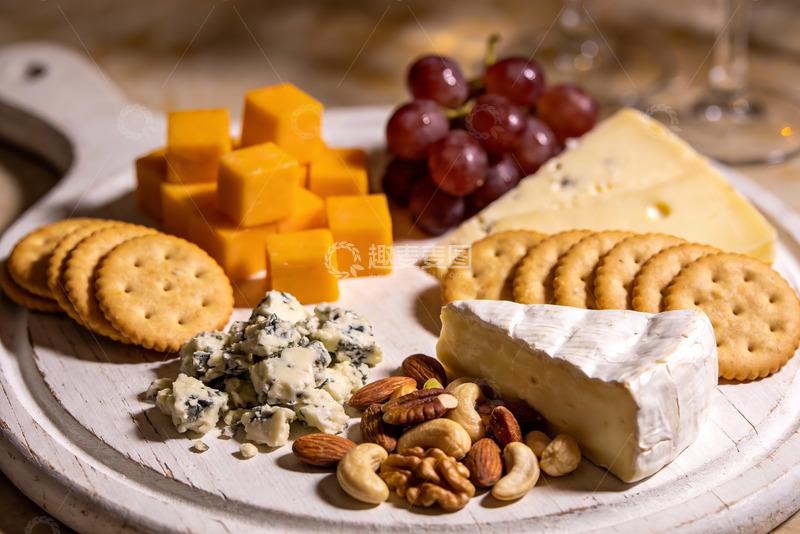 高清大图下载【趣麦麦图】美味奶酪坚果拼盘